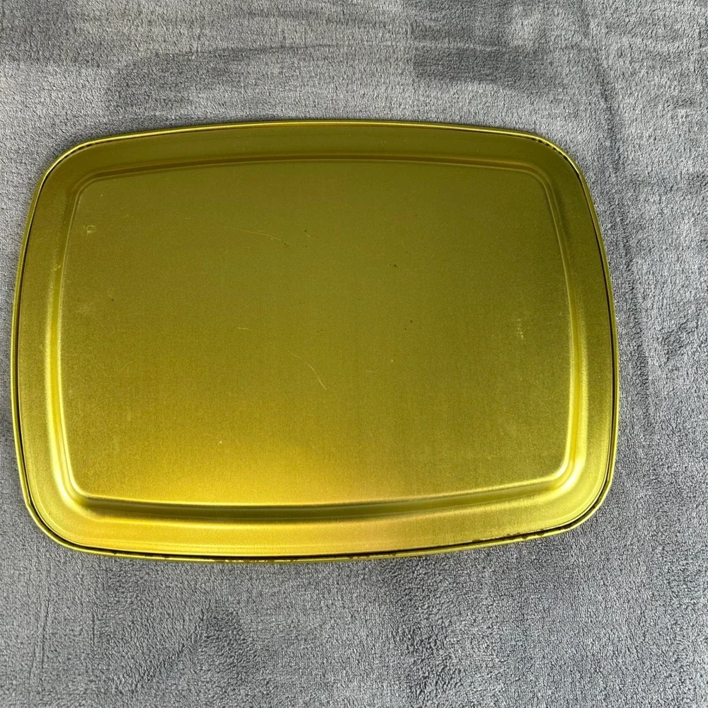 Vintage Currier & Ives Metal Trays Set Harvest Time Preparing For Market 2pc